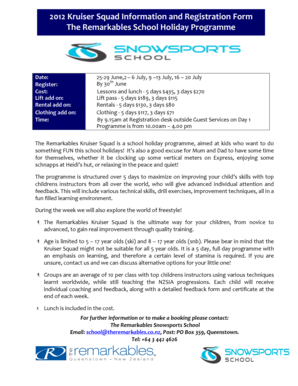 Payment and Enrolment Form