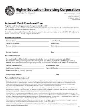 Automatic Debit Enrollment Form