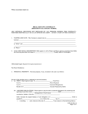 Residential Real Estate Contract