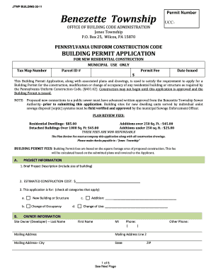 Pennsylvania Building Permit Application