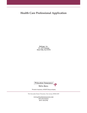 Health Care Professional Application