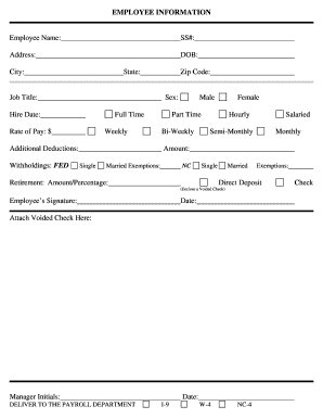 Employee Information Form