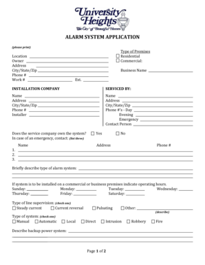 Alarm System Application