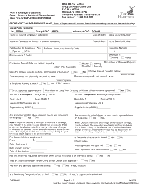 Group Life and AD&D Claim Form