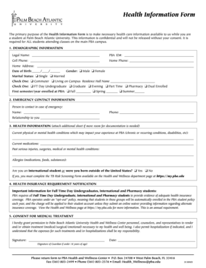 Health Information Form