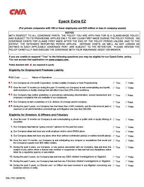 Epack Extra EZ Insurance Application