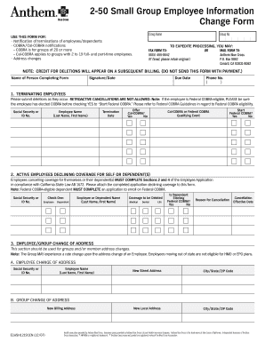 Employee Information Change Form