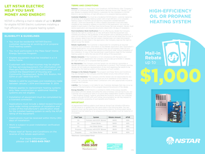 NSTAR Electric Heating System Rebate Application
