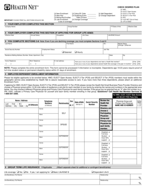 Health Net Enrollment Form