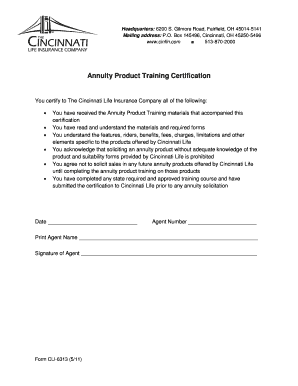 Annuity Product Training Certification