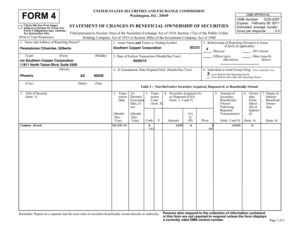Form 4 Statement of Changes in Beneficial Ownership