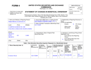 SEC Form 4 Statement of Changes in Beneficial Ownership
