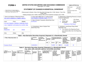 SEC Form 4 Statement of Changes in Beneficial Ownership