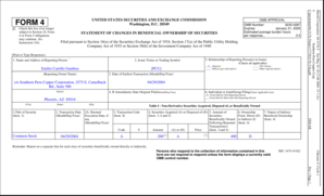 Form 4 Statement of Changes in Beneficial Ownership