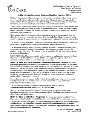 Newborn Enrollment Notification Report