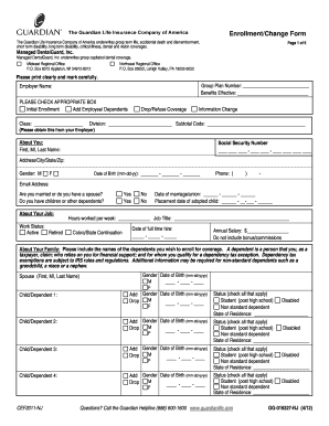 Guardian Life Insurance Enrollment Form
