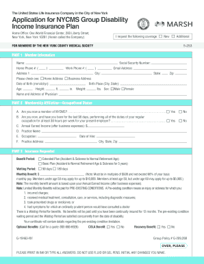 NYCMS Group Disability Income Insurance Application