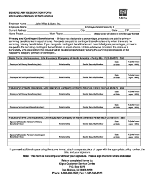 Beneficiary Designation Form