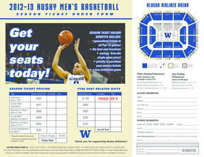 Husky Men's Basketball Season Ticket Order Form