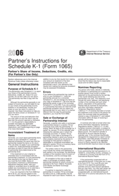 Partner’s Instructions for Schedule K-1 (Form 1065)