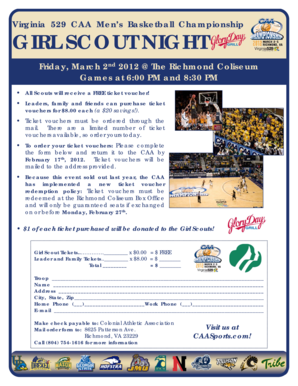 Virginia 529 CAA Men’s Basketball Championship Ticket Voucher Form