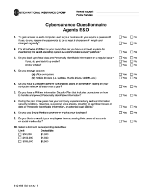 Cybersurance Questionnaire