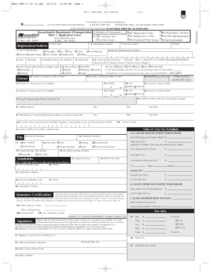 Massachusetts RMV-1 Application Form