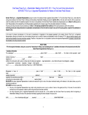 Enel Green Power Proxy Form