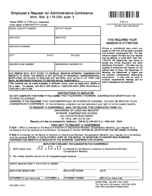 Employee's Request for Administrative Conference