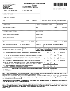 Minnesota Rehabilitation Consultation Form RC01
