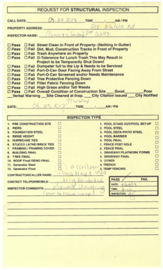 Structural Inspection Request Form