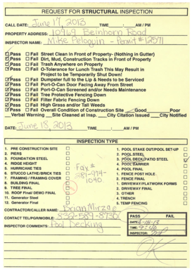 Structural Inspection Request Form