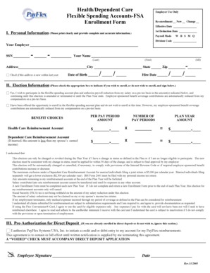 Flexible Spending Account Enrollment Form