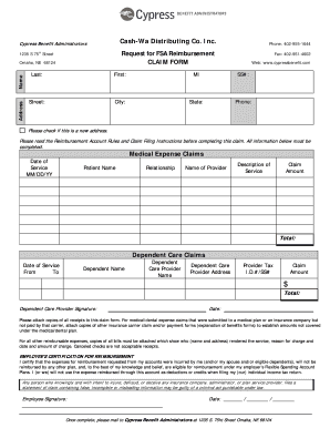 FSA Reimbursement Claim Form
