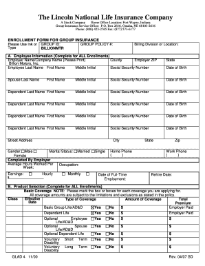 Group Insurance Enrollment Form