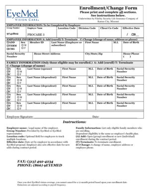 Group Insurance Enrollment Form