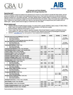 AIB Online Courses Registration Form