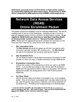 NDAS Online Enrollment Packet