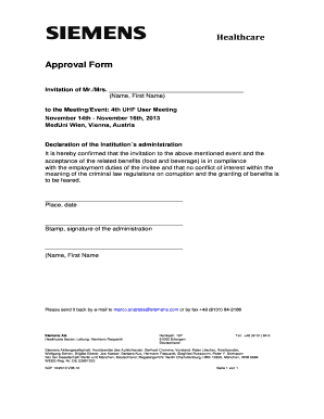 Fillable Online Approval Form - Siemens Healthcare Fax Email Print ...