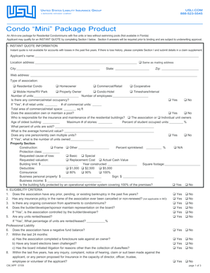 USLI Condo Mini Package Application