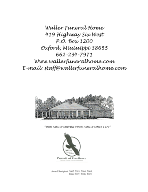 Funeral Arrangement Form