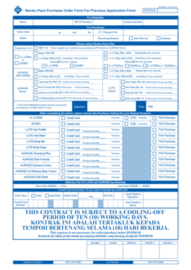 Starter-Pack Purchase Order Form
