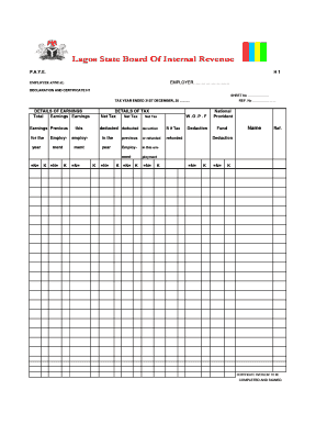 Nigeria birth certificate template - form h1