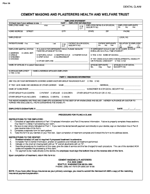 Dental Claim Form