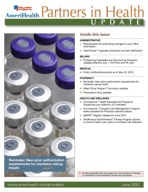 AmeriHealth Provider Change Form