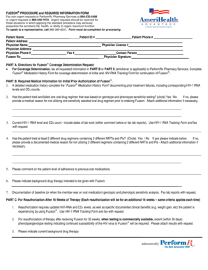 Fuzeon® Coverage Determination Form