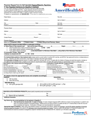 Physician Request Form for Hepatitis C Treatment