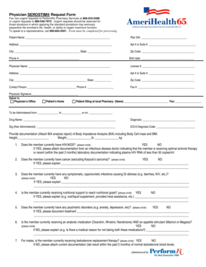 Physician SEROSTIM Request Form