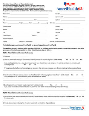 Physician Request Form for Risperdal-Consta