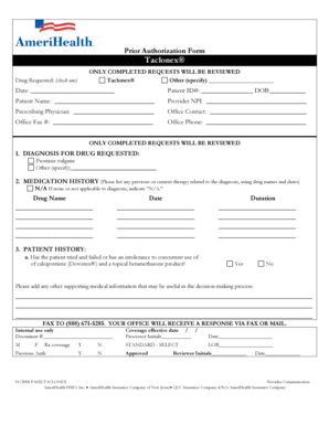 Taclonex Prior Authorization Form